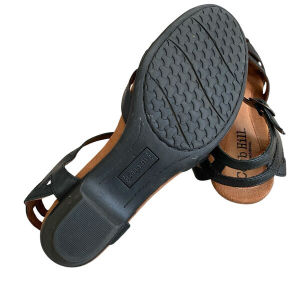 Cobb Hill Aubrey Mary Jane T-strap Shoes 10M EU 41 Black Leather Heels Retro - Picture 6 of 9